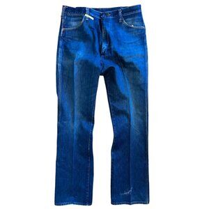 Vintage 1970s Men's Wrangler No Fault Denim Bootcut Jeans 935DEN Size 34x34